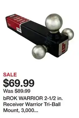 Tractor Supply Company bROK WARRIOR 2-1/2 in. Receiver Warrior Tri-Ball Mount, 3,000 lb./10,000 lb./15,000 lb. Capacity offer