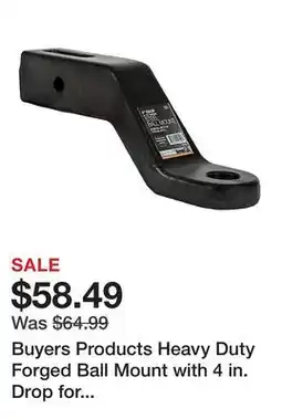 Tractor Supply Company Buyers Products Heavy Duty Forged Ball Mount with 4 in. Drop for 2-1/2 in. Receivers offer