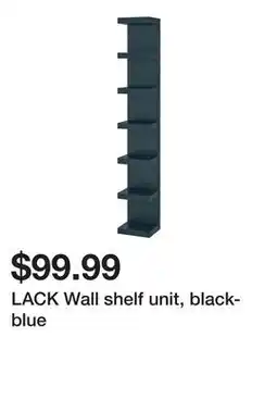 Ikea LACK Wall shelf unit, black-blue offer