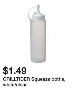 Ikea GRILLTIDER Squeeze bottle, white/clear offer
