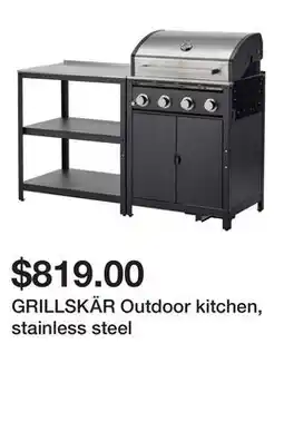 Ikea GRILLSKÄR Outdoor kitchen, stainless steel offer