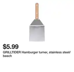 Ikea GRILLTIDER Hamburger turner, stainless steel/beech offer