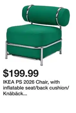 Ikea IKEA PS 2026 Chair, with inflatable seat/back cushion/Knäbäck bright green offer