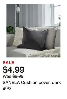 Ikea SANELA Cushion cover, dark gray offer