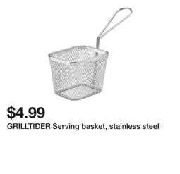 Ikea GRILLTIDER Serving basket, stainless steel offer