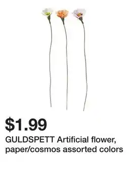 Ikea GULDSPETT Artificial flower, paper/cosmos assorted colors offer