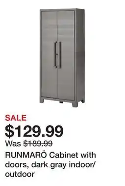 Ikea RUNMARÖ Cabinet with doors, dark gray indoor/outdoor offer