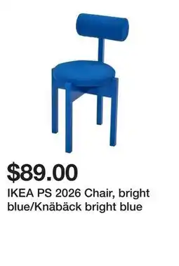 Ikea IKEA PS 2026 Chair, bright blue/Knäbäck bright blue offer