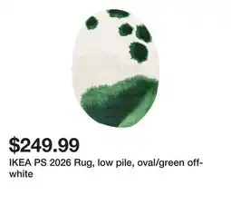 Ikea IKEA PS 2026 Rug, low pile, oval/green off-white offer