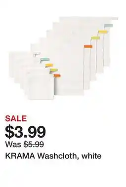 Ikea KRAMA Washcloth, white offer