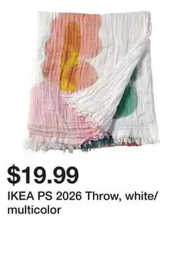 Ikea IKEA PS 2026 Throw, white/multicolor offer