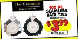 Ollie's 100 PC. SEAMLESS HAIR TIES offer