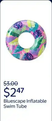 Walmart Bluescape Pink Tropical Inflatable Swim Tube Pool Float, for Kids & Adults, Age 9 & up, Unisex offer