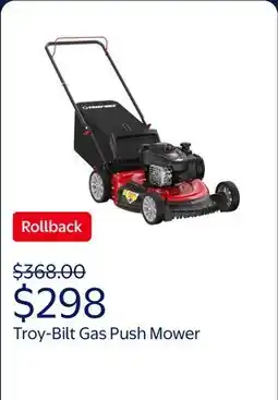 Walmart Troy-Bilt 21 140cc Gas Walk-Behind Push Mower, TB120 offer