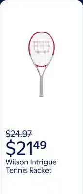 Walmart Wilson Intrigue Tennis Racket offer