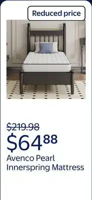 Walmart Avenco Pearl 6 Twin Size Medium Adult Supportive Innerspring Mattress offer