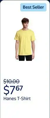 Walmart Hanes Essentials Men's Short Sleeve T-Shirt offer