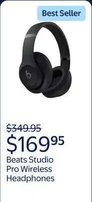 Walmart Beats Studio Pro Wireless Headphones - Black offer