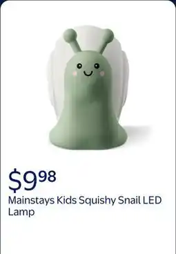 Walmart Mainstays Kids Squishy Snail LED Rechargeable Lamp offer