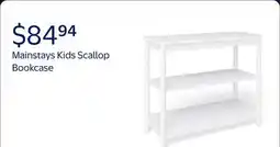 Walmart Mainstays Kids Scallop Bookcase, White offer