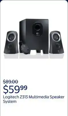 Walmart Logitech Z313 Multimedia Speaker System, Black offer