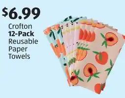 Aldi Crofton 12-Pack Reusable Paper Towels offer