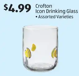 Aldi Crofton Icon Drinking Glass offer