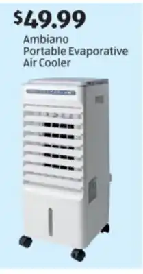Aldi Ambiano Portable Evaporative Air Cooler offer