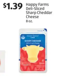 Aldi Happy Farms Deli-Sliced Sharp Cheddar Cheese offer