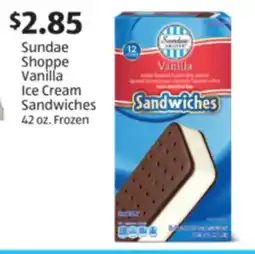Aldi Sundae Shoppe Vanilla Ice Cream Sandwiches offer