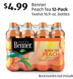 Aldi Benner Peach Tea 12-Pack offer