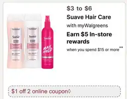 Walgreens Suave Hair Care offer