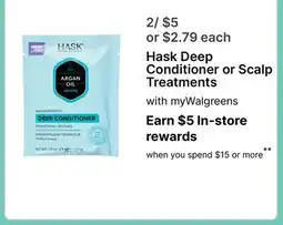 Walgreens Hask Deep Conditioner or Scalp Treatments offer