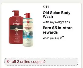 Walgreens Old Spice Body Wash offer