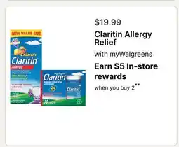Walgreens Claritin Allergy Relief offer