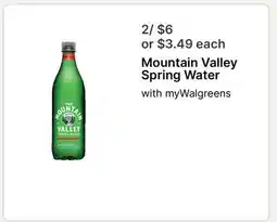 Walgreens Mountain Valley Spring Water offer