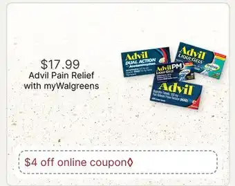 Walgreens Advil Pain Relief offer