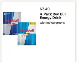 Walgreens 4-Pack Red Bull Energy Drink offer