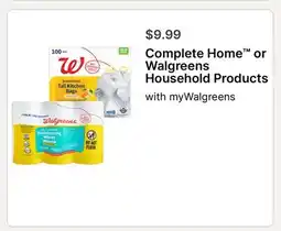 Walgreens Complete Home or Walgreens Household Products offer