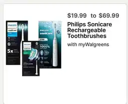 Walgreens Philips Sonicare Rechargeable Toothbrushes offer