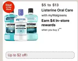 Walgreens Listerine Oral Care offer