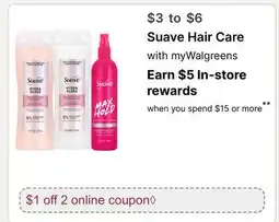 Walgreens Suave Hair Care offer