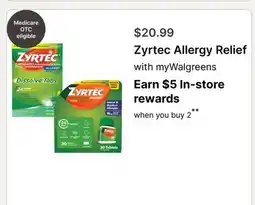 Walgreens Zyrtec Allergy Relief offer