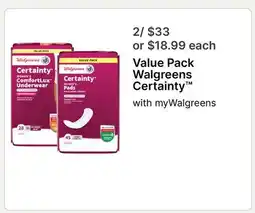 Walgreens Value Pack Walgreens Certainty offer
