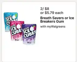 Walgreens Breath Savers or Ice Breakers Gum offer