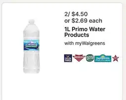 Walgreens 1L Primo Water Products offer
