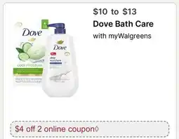 Walgreens Dove Bath Care offer