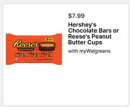 Walgreens Hershey's Chocolate Bars or Reese's Peanut Butter Cups offer