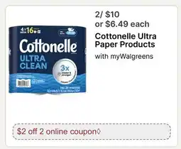 Walgreens Cottonelle Ultra Paper Products offer