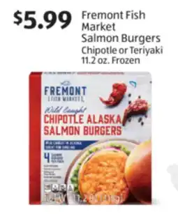 Aldi Fremont Fish Market Salmon Burgers offer